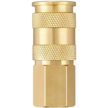 

3 PCS 3/8 inch NPT Female Brass V-Style High Flow Coupler Quick Connect Air Coupler