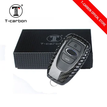 

T-carbon Genuine Carbon Fiber Car Key Case Cover Skin For Subaru XV/BRZ Forester Trezia outback keyless entry protector