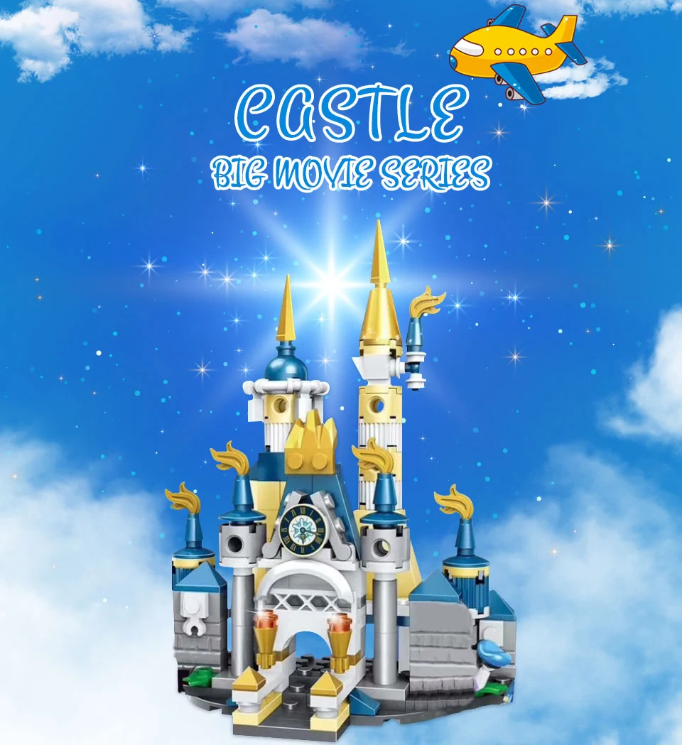 Legoing Friends For girl dishini Castle Model Building Blocks Compatible Legoed Movie Figures Mickey Minnie Donald Duck Kid Toys