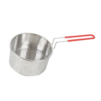 

Stainless Steel Colander Scoop Noodles Filter Basket Fried Food Strainer for Home Restaurant (16cm)