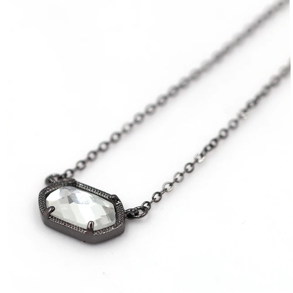 Black clear necklace 2