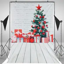 5x7FT Weihnachten Baum Geschenk Decor Aquarell Wand Hintergrund Fotografie Requisiten Partei Hintergründe für Foto Studio 1,5x2,1 M(China)
