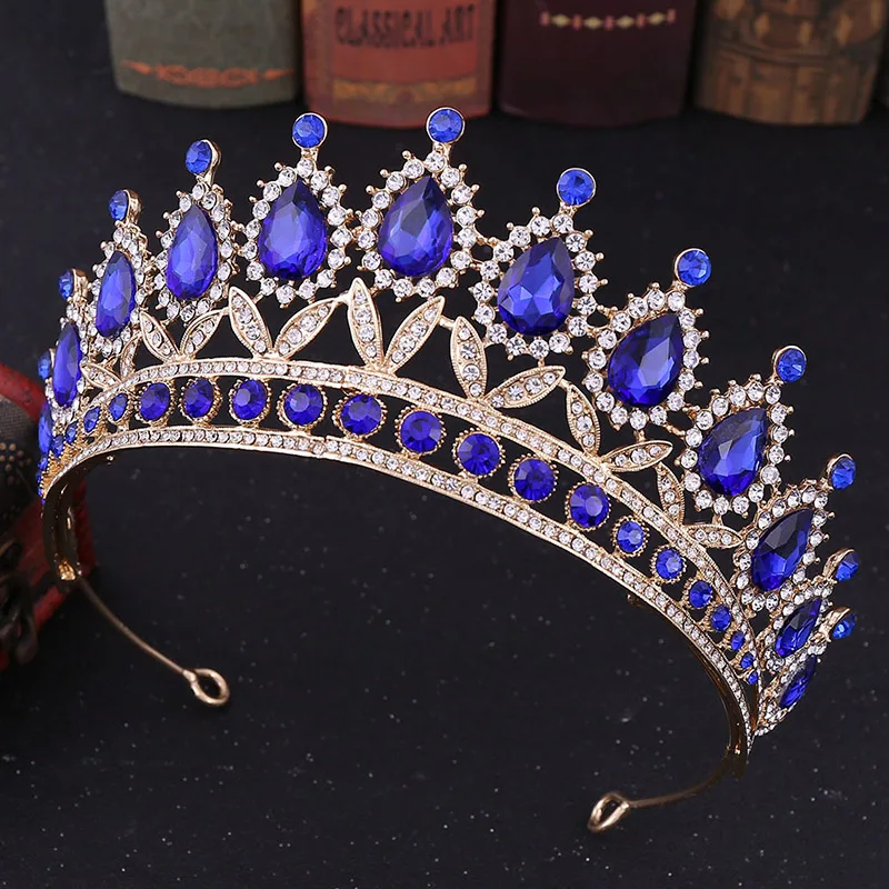 Невесты диадемы диадема с кристаллами вуаль тиара queen тиара свадебная для невесты аксессуары для волос головное украшение Королевская тиара ML852
