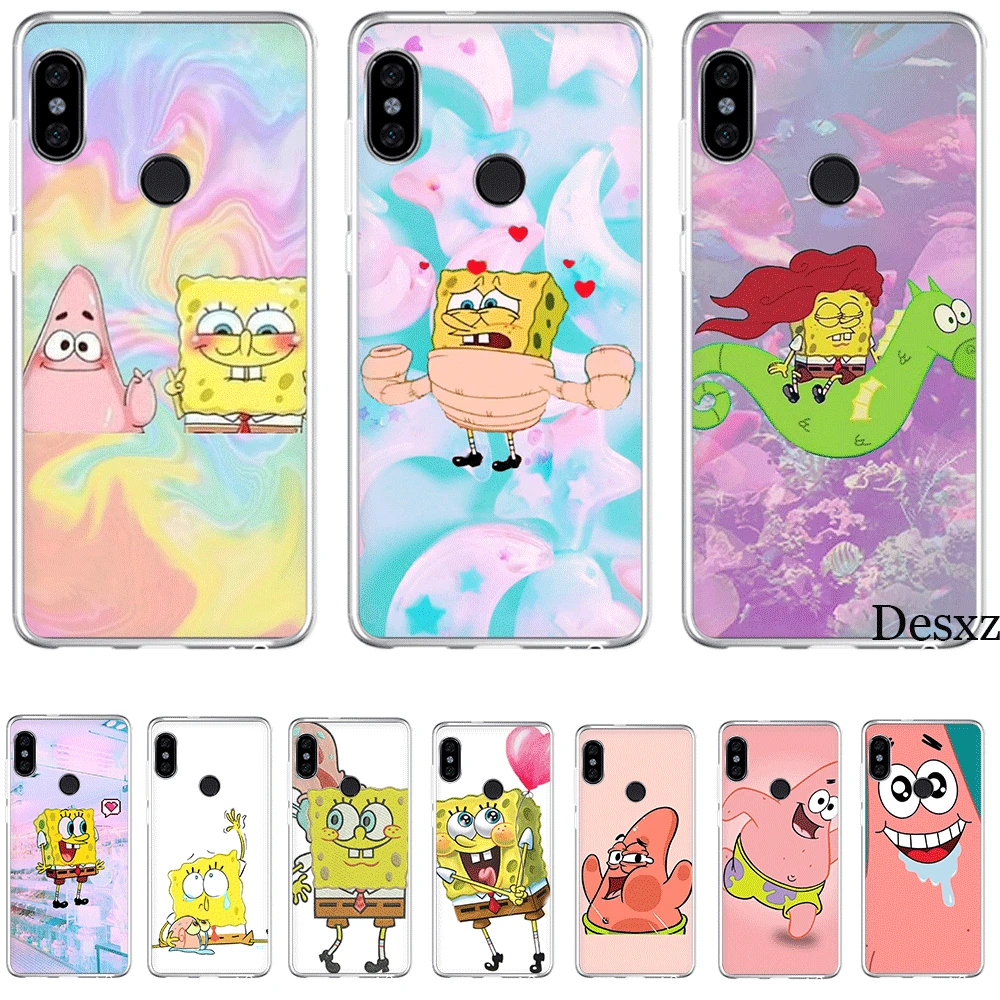 Mobile Phone Case for Xiaomi Redmi Note 4 4X 3 5 6 7 Pro 5A K30 Poco X2 Hard Cover Protection SpongeBob art New | Мобильные телефоны