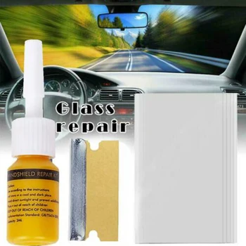 

Glass Repair Fluid Kit Curing Strip Set Replacement Parts Auto Windshield