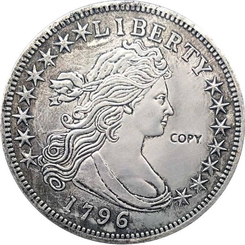 1796 США копии монет Liberty течет монета с изображением орла - Цвет: 1796