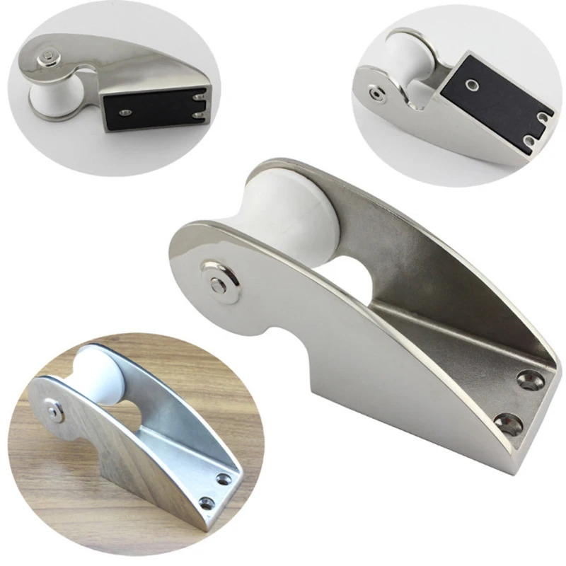 

Stainless Steel Bow Anchor Roller Bracket Bubber Rollers For Marine Boat Useful