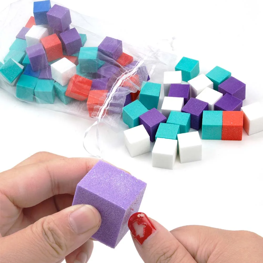 1 Bag Nail File Buffer Mini Irregular Colorful Sanding Sponge Grinding Polishing Nail Art Block Manicure Salon DIY Polish Tool