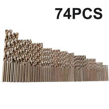 

74pcs Drill Bits 1-8mm Cobalt High Speed Steel Wear resistance Whole Ground
