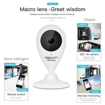 

360 Rotation IR WIFI 3D Viewer 1080P HD Remote Monitor Camera for Ender 3 CR-10 3D Printer Intelligent 3D Viewer