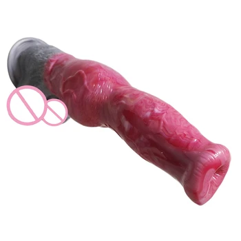 Huge Dildo Big Anal Plug Liquid Silicone Dildo Soft Realistic Animal Penis With Suction Cup G-spot Stimulator Sex Toys For Woman 2
