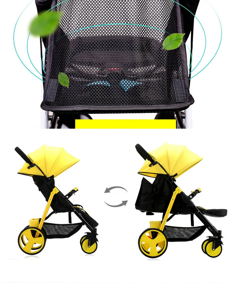 Luxury baby stroller scientific design folds easily and conveniently 0-3 years  carrying capacity steel frame EVA wheels