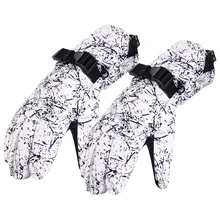 1 пара, повседневная спортивная одежда, зимние теплые походные утолщенные водонепроницаемые ветрозащитные женские перчатки для катания на лыжах, для спорта на открытом воздухе, анти-холодная