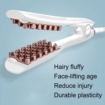 

Mini Hair Straightener Iron Ceramic Straightening Corrugated Curling Iron Fluffy Hair Curler Hairs Straightener Styling Tools