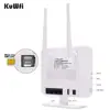 KuWFi desbloqueado 4G LTE CPE Router Wifi 300 Mbps Wireless Router y módem inalámbrico AP LTE Router con SIM ranura para tarjeta 5Dbi antenas ► Foto 3/5