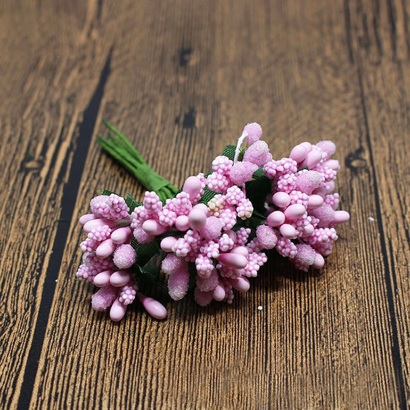 D-6-12PCS Красное золото Пена ягоды букет Искусственные фрукты, цветы, растения Свадебный венок Скрапбукинг Diy осенний домашний декор "сделай сам" - Цвет: D-6-12PCS