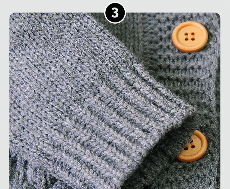 С длинным рукавом трикотажные свитера малыш новорожденный младенец девочка повседневный зимний свитер Одежда для маленьких мальчиков сплошной медведь уха с капюшоном комбинезон