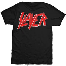 Slayer 'Classic Logo' Футболка-Nuevo& Oficial мужская летняя футболка с короткими рукавами футболки для мужчин