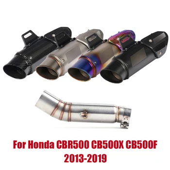 

For 2013-2019 Honda CBR500R CB500X CB500F Middle Pipe Escape Connect Link Tube Exhaust Sysetm Pipe Muffler Tips 51mm Slip On