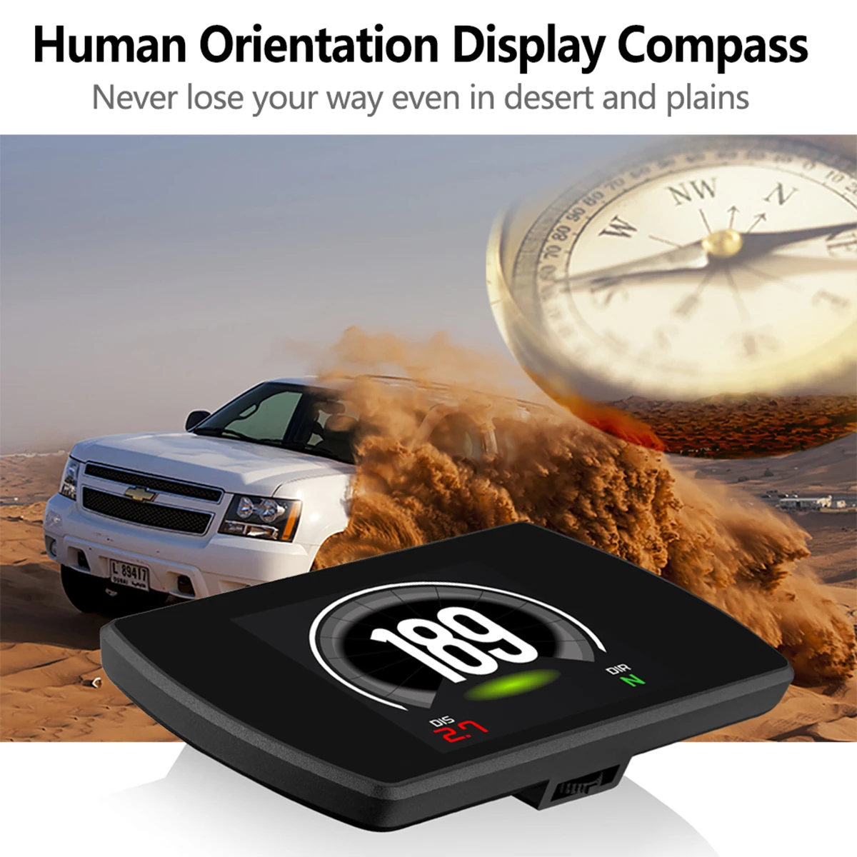 3-дюймовый HD T800 Универсальный Автомобильный HUD Дисплей gps Спидометр ускорение Тесты тормозной Тесты оповещение о превышении скорости, пригодный для всех транспортных средств