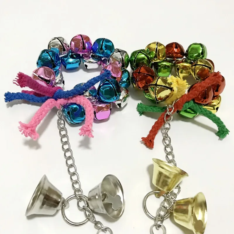 2 шт./компл. красочные домашних птиц игрушка попугай на Рождество Pet String игрушки клетка подвесное украшение