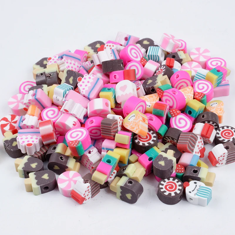 50/100Pcs Fruit/Candy/Ice Cream Random Mixed Color Beads Polymer Clay Beads Polymer Clay Spacer Beads For DIY Jewelry Accesories 2 Ha28115b5a47e4058b50518b2d3fdc3eaO
