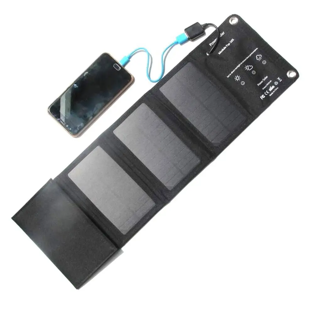 Прочный Панели солнечные на открытом воздухе 5V телефонное аксессуар Солнечный Зарядное устройство новой энергии лагерь панель солнечной батареи из монокристаллического кремния Мощность портативный внешний аккумулятор