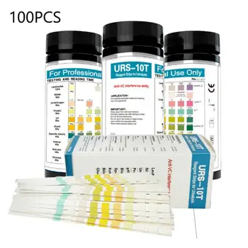 

50/100 URS-10T Urine Test Strips 10 Urine Parameter Test Strips WBC, Nitrite, Urobilinogen, Protein, PH, Blood Specific Gravity,