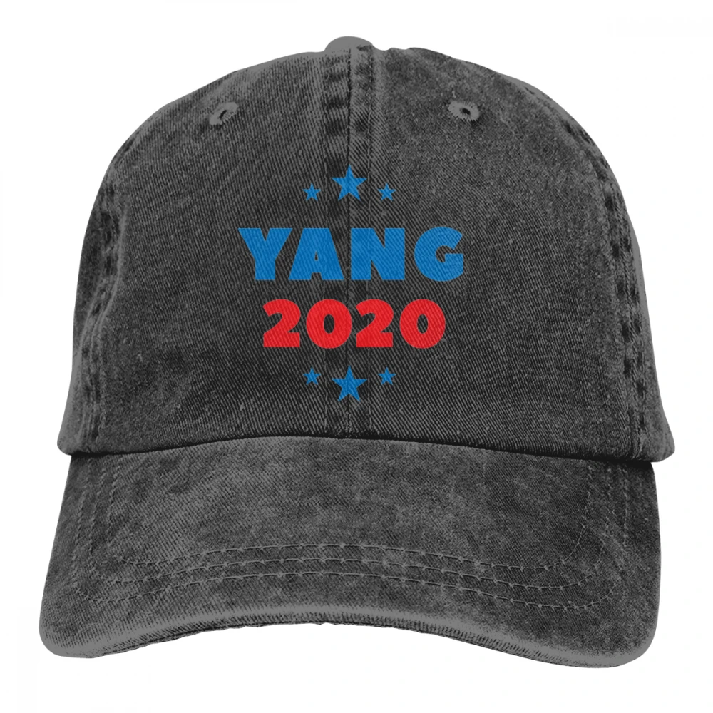 Yang Abdrew для President Casquette натуральный унисекс Мужские Женские джинсовые бейсболка с ремешком кепки Регулируемая шляпа для гольфа папа
