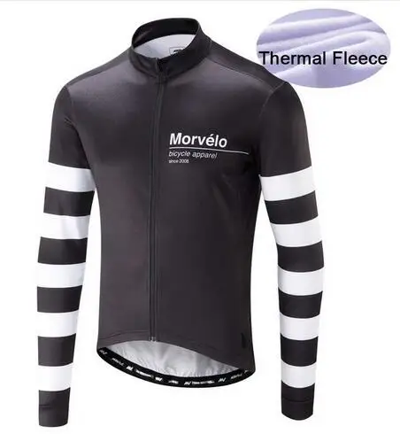 Morvelo Зимняя Теплая Флисовая велосипедная футболка Ropa Ciclismo Mtb с длинным рукавом велосипедная одежда для мужчин - Цвет: 09