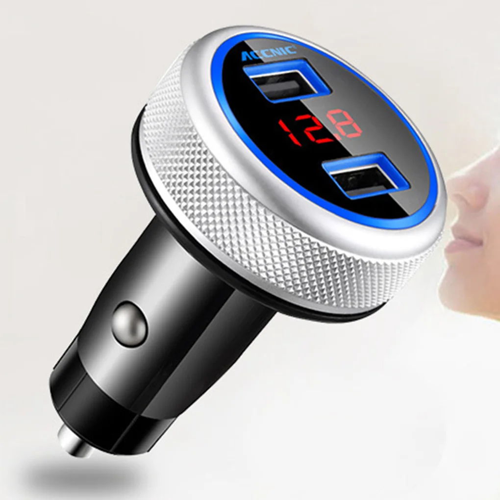 ACCNIC беспроводной fm-передатчик Bluetooth автомобильный двойной USB 3, 2A дисплей напряжения автомобильное зарядное устройство ручная музыка мини mp3-плеер