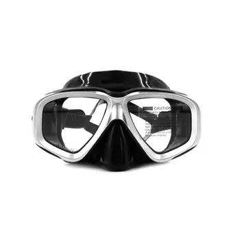 

AM-408 Double Layer Waterproof Adult Ergonomic Design Anti-fog Transparent Silicone Diving Mask Goggles Swimming Accessories New