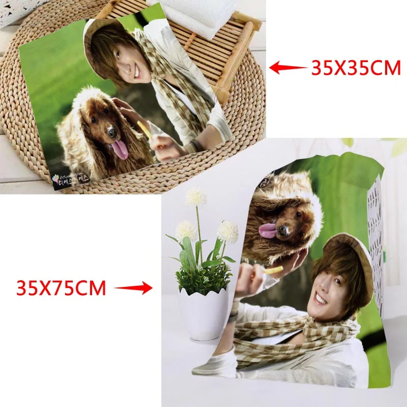 35x35 см, 35x75 см полотенца на заказ KPOP Ким Хюн Чжун печатные квадратные полотенца микрофибра Абсорбирующая сушка банные полотенца мочалка