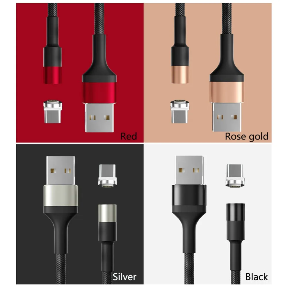Магнитный USB кабель для Micro USB/type C 3A Быстрый зарядный кабель для передачи данных для мобильного телефона QC3.0 для huawei Xiaomi Магнит USB type-c