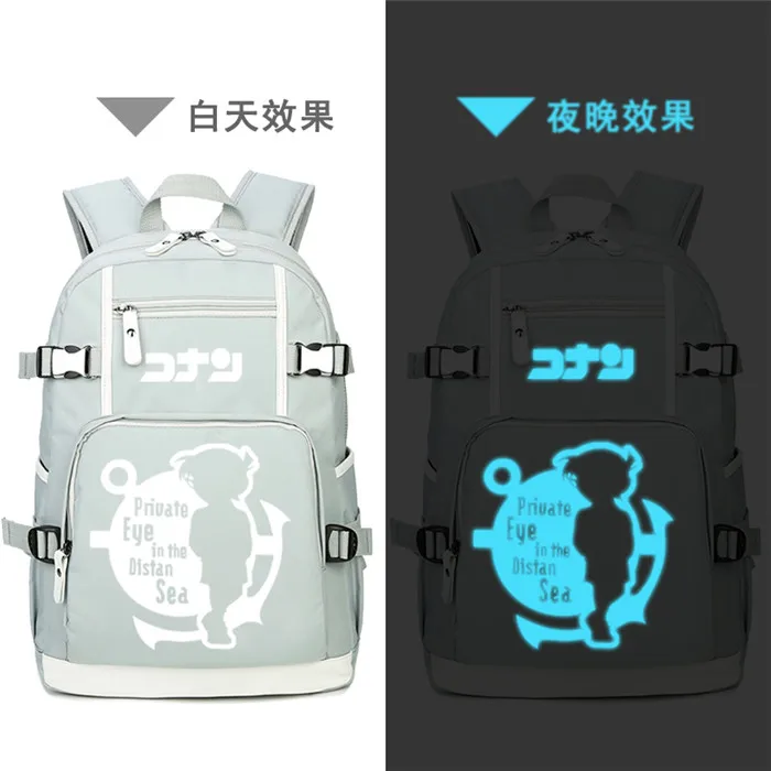 2 Detective Conan женский розовый Рюкзак Kawaii Bookbag унисекс дорожная сумка детские школьные сумки для подростков рюкзак для девочек с отделением для ноутбука - Цвет: 2
