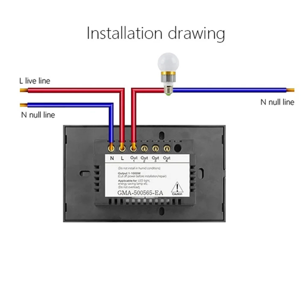 parede interruptor vidro painel toque atual controle