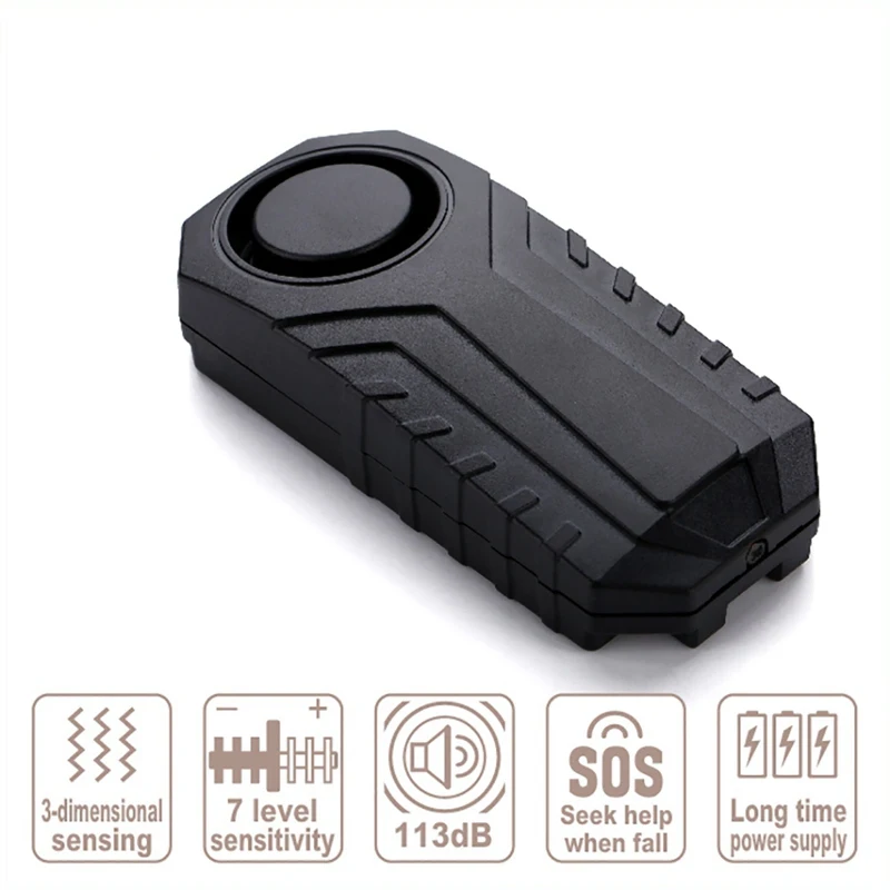 

Wireless Bike Alarm With Remote IP55 Waterproof Adjustable Anti-theft Vibration Security Sensors For Motorcycle Bicycle