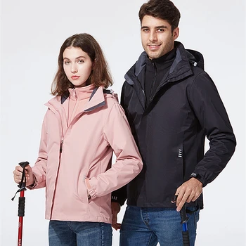 

2 Pcs suit Unisex Outdoor Jackets Waterproof Windproof Thermal Camping Hiking Climbing Trekking Coat Fishing Sports Windbreaker