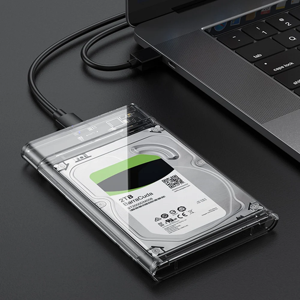 10 PACK Eunaimee transparent USB 3.1 UASP Type C to Sata 3.0 HDD Case 2.5 inch Hard Drive Enclosure FOR PC /PS4/Set-top box