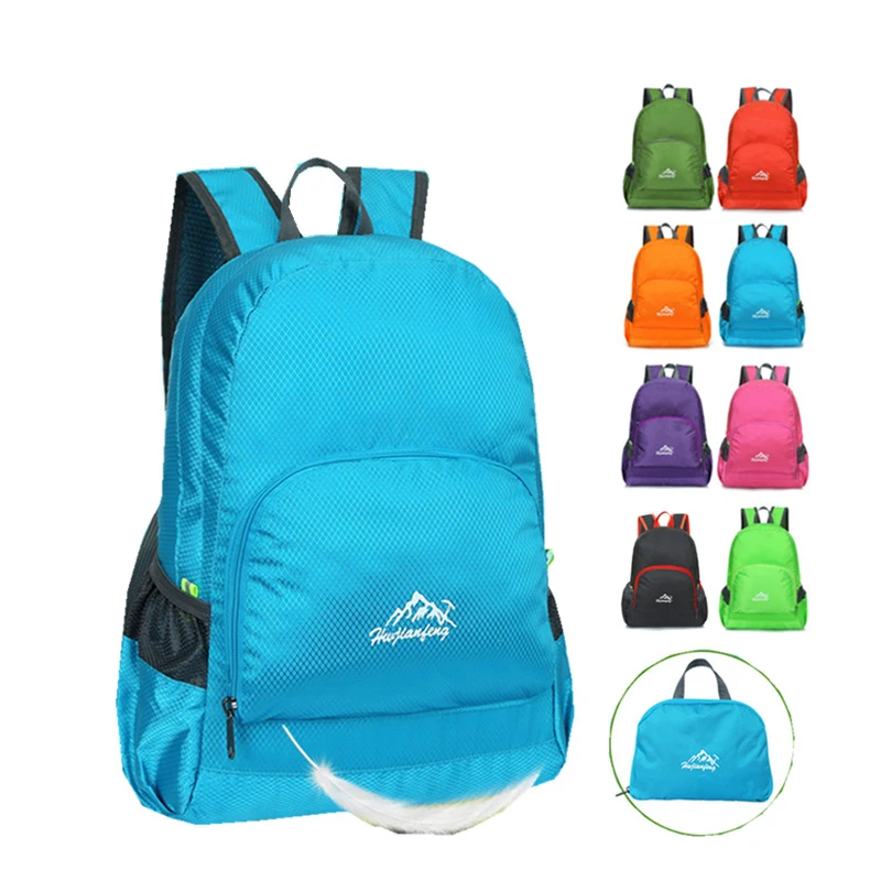 Etto Outdoor Movement Fold Backpack Super Light Waterproof Folding Bag Travel Camping Mountain Climbing Portable Fold Backpack