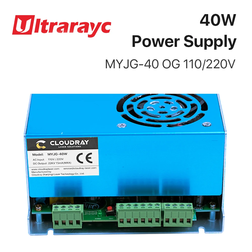 Ultrarayc 40 Вт CO2 лазерный источник питания MYJG 40WT 110 V/220 V для лазерной трубки гравировальный станок для резки Модель A