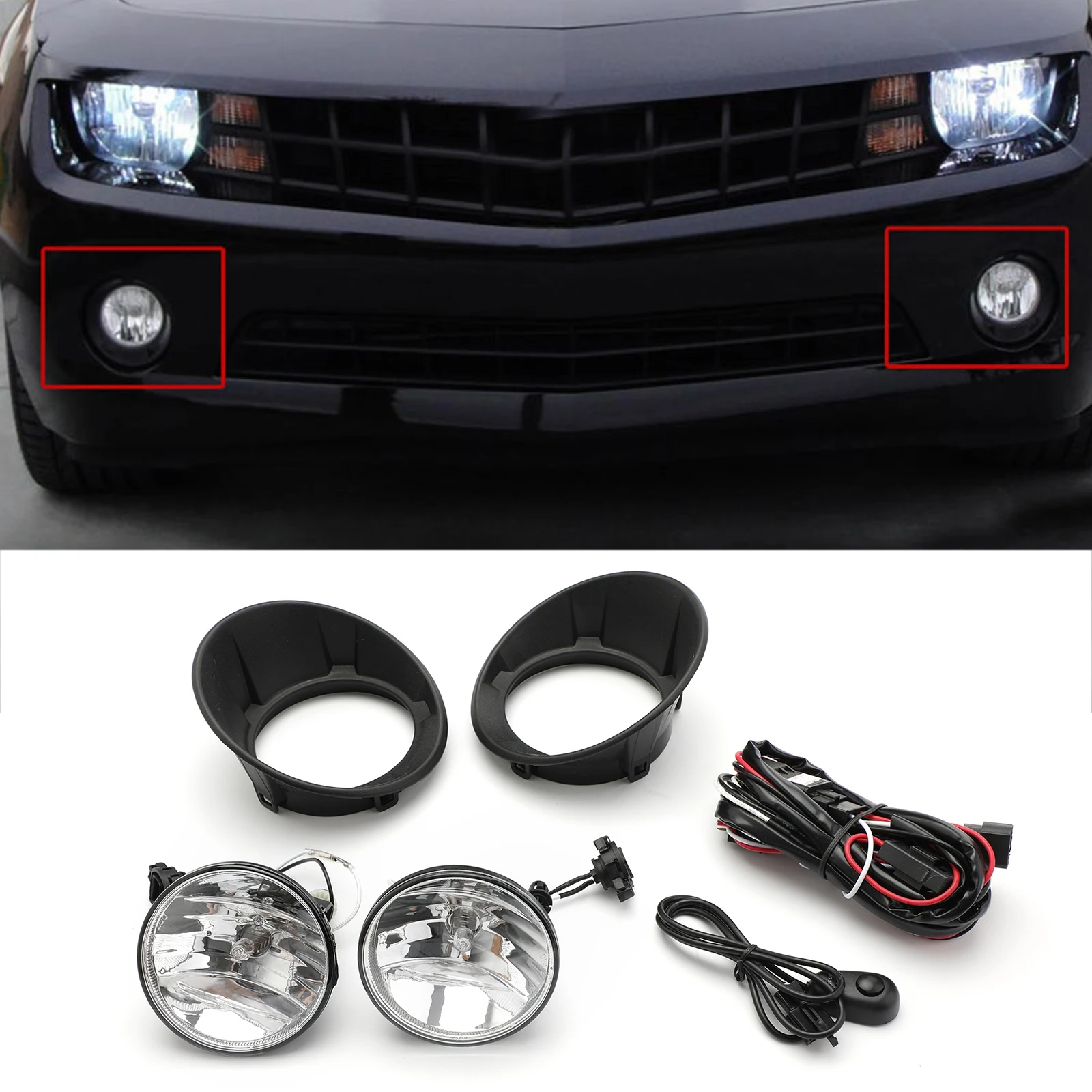 Fog Light For Chevy Camaro 2010 2011 2012 2013 LS LT SS