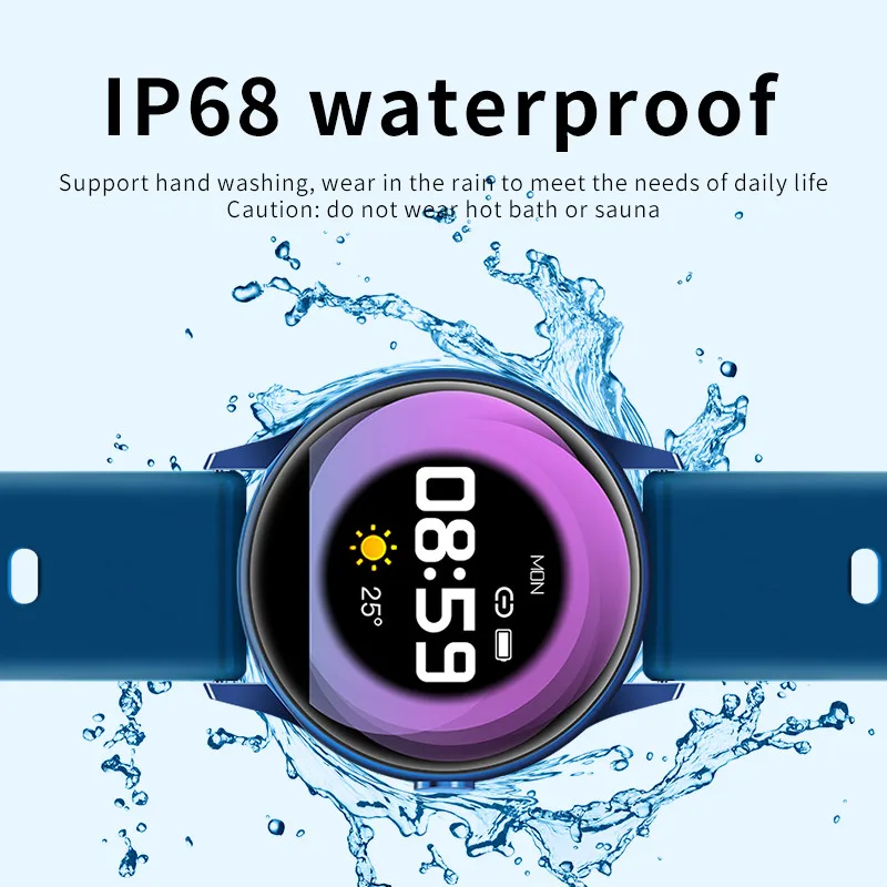Smart Watch C009 AI Round IPS Curved Color Screen Full Screen touch IP68 Waterproof Swimming Mode Fitness Tracke
