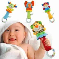 Новый дизайн плюшевые детские игрушки колокольчики животных детские погремушки высокого качества Newbron подарок животных Стиль Бесплатная