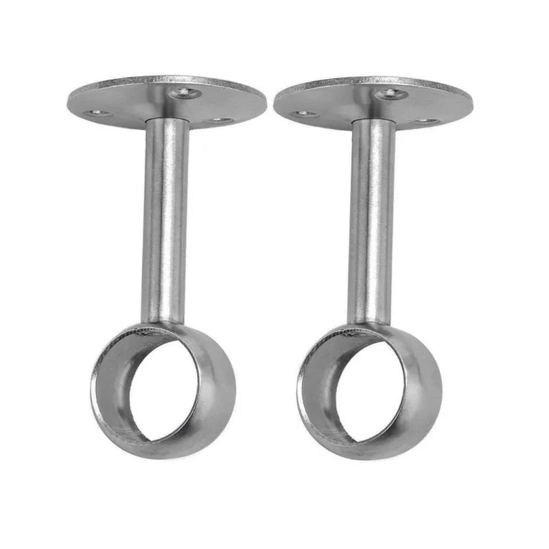 6 Pack Stainless Steel Closet Pole Sockets, For Shower Curtain_h 最大69％オフ！