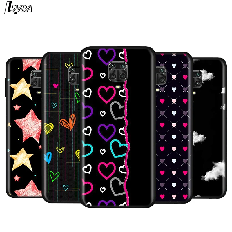 

Silicone Cover Cute Star Pattern For Xiaomi Redmi Note 9 9S Max 8T 8 7 6 5 Pro 5A 4X 4 Bright Black Phone Case