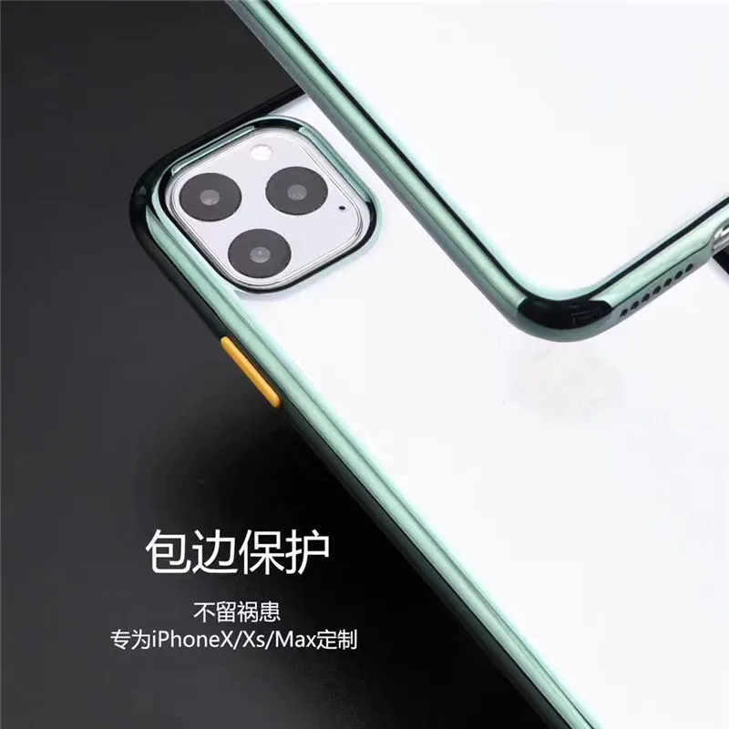 Чехол для телефона с покрытием для iphone 11 Pro X XR XS Max 7 8 Plus, держатель на кнопке, ударопрочный матовый чехол на заднюю панель из ТПУ, мягкий чехол для iphone 11