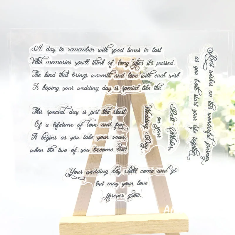 Clear Stamps for Wedding Sentiments Scrapbooking