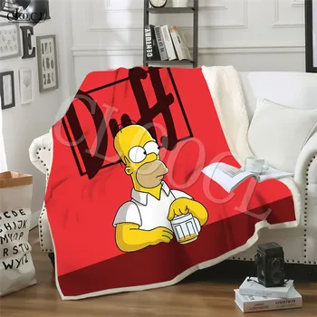 

Anime Sofa Travel Youth Bedding Pattern Simpson Air-conditioning Cartoon Blanket Bedspread for Boy Girl Plush Blanket Sofa Quilt