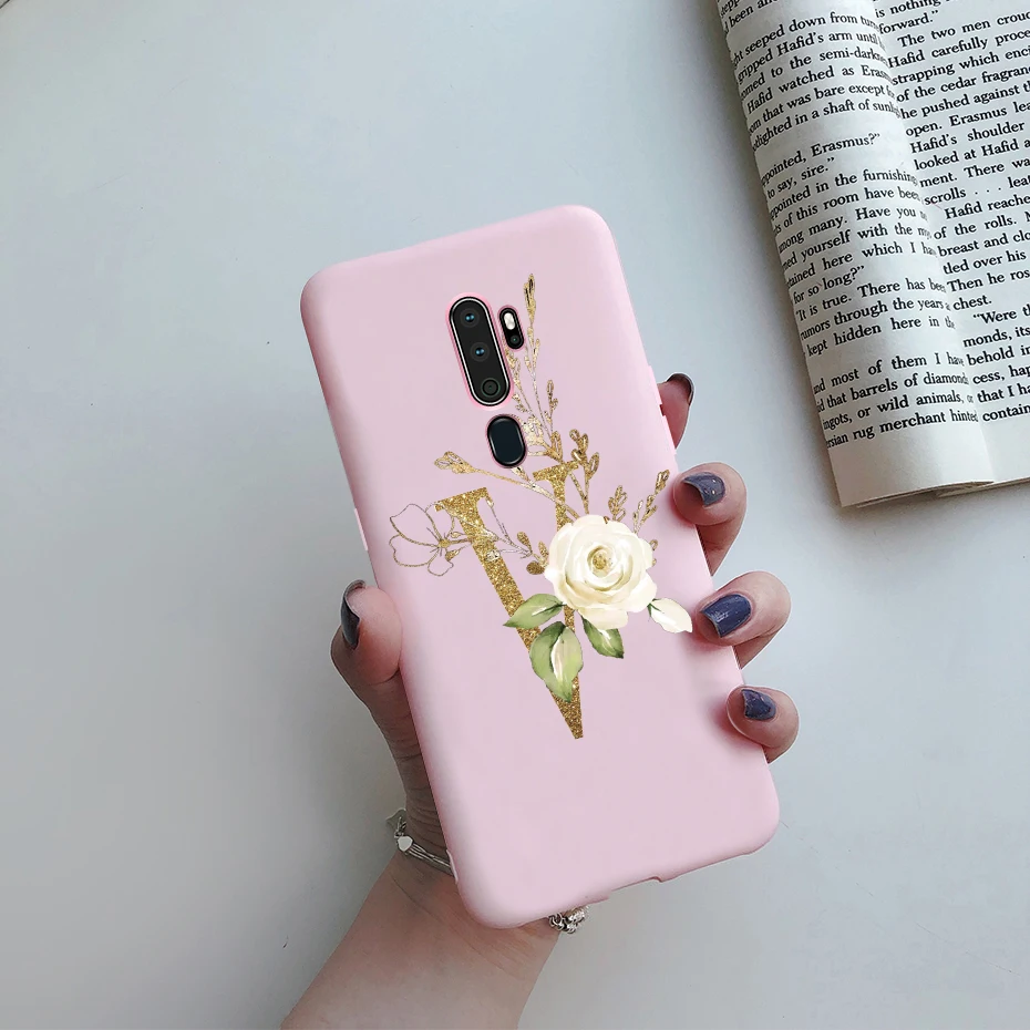 For Oppo A9 A5 2020 Case Cover Shockproof Cute Letters Soft Silicone Phone Case For Oppo A9 A5 OppoA9 OppoA5 A 9 2020 Cases 6.5" casing oppo Cases For OPPO